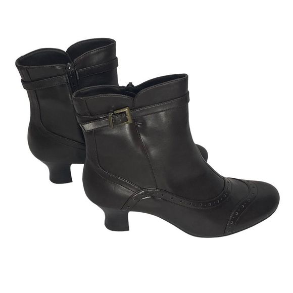 NWT Brown Steampunk Victorian Costume German Ankle Booties Size 7.5 EUR 38 - Picture 3 of 13